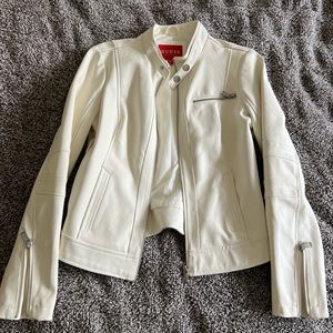 GUESS brand size Small.  Off-white.  New without tags, Faux leather.